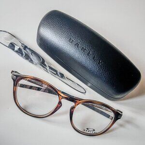 NEW Oakley PITCHMAN Eyeglass Frame 0x8105-0352 brown tortoise with case & leash